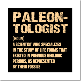 Paleontologist Definition Fathers Day Gift Funny Retro Vintage Posters and Art